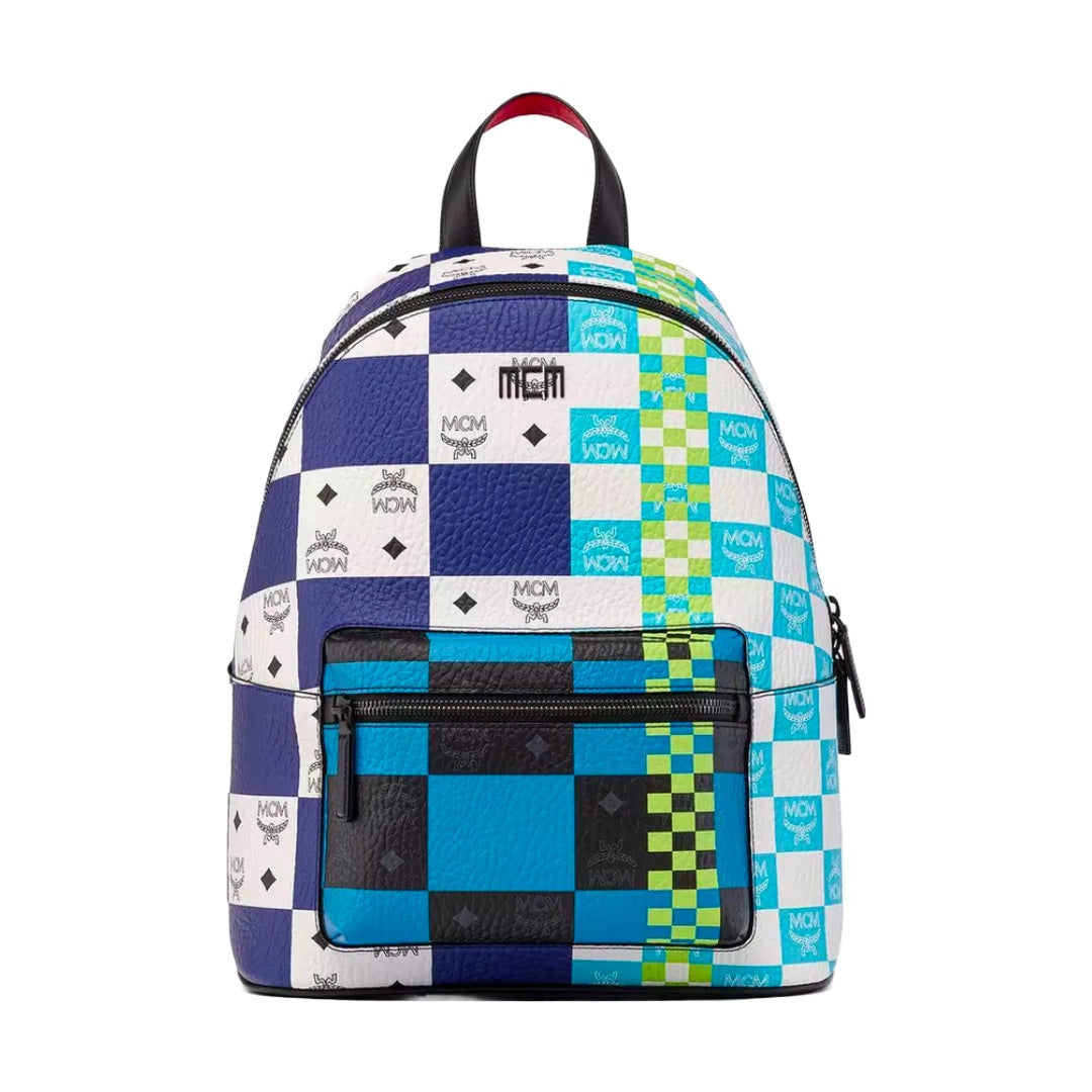 MCM MEDIUM STARK BACKPACKINCHECKERBOARD VISETOS MULTICOLOR