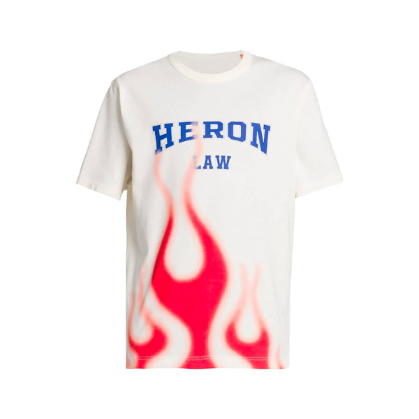 HERON PRESTON LAW FLAMES SS TEE WHITE/RED