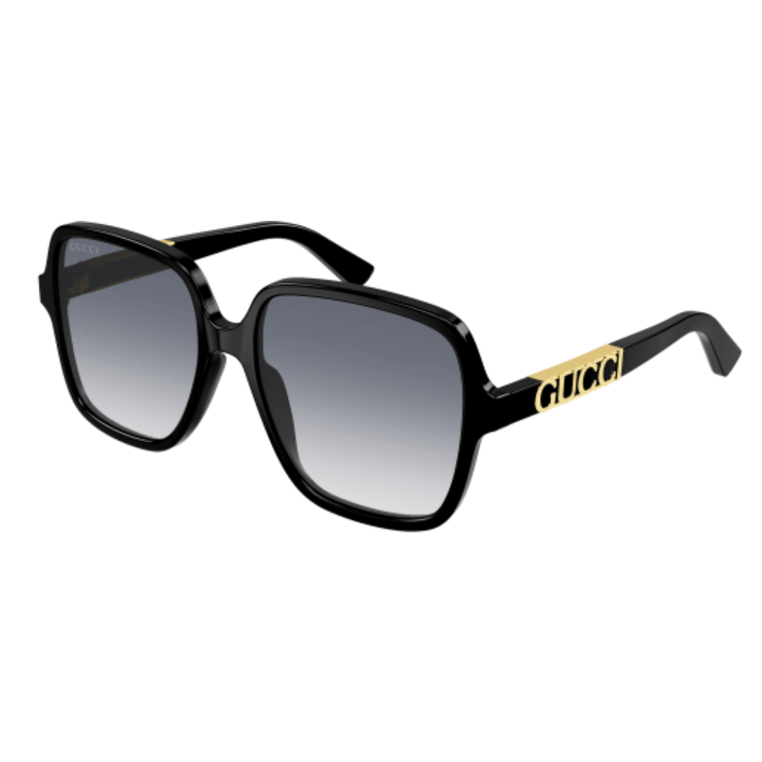 GUCCI WOMENS SUNGLESS BLACK/GOLD GG1189S