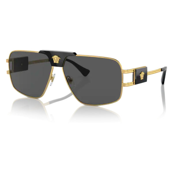 VERSACE SPECIAL PROJECT AVIATOR SUNGLASSES BLACK/GOLD