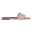 VERSACE WOMENS ALLOVER FLAT SANDALS PINK/BEIGE