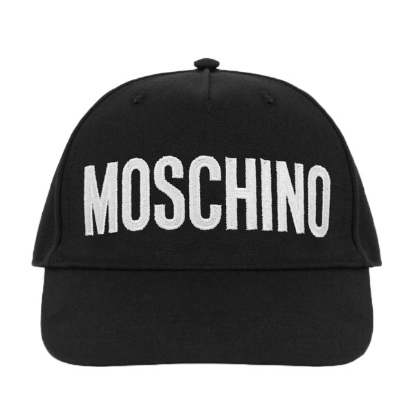 MOSCHINO LOGO EMBROIDERY CANVAS HAT