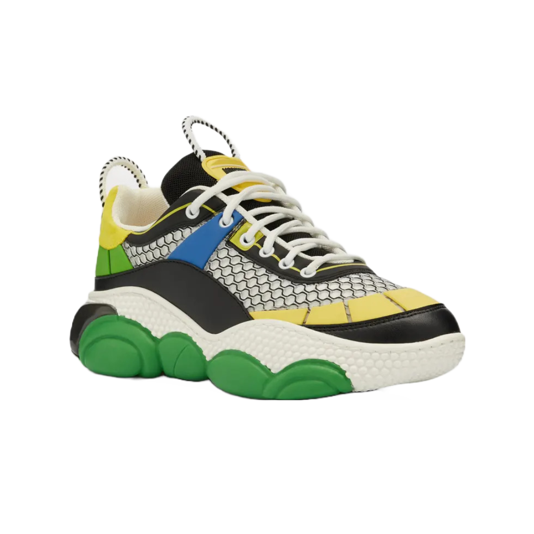 MOSCHINO MULTICOLOR BUBBLE TEDDY  MESH SNEAKERS