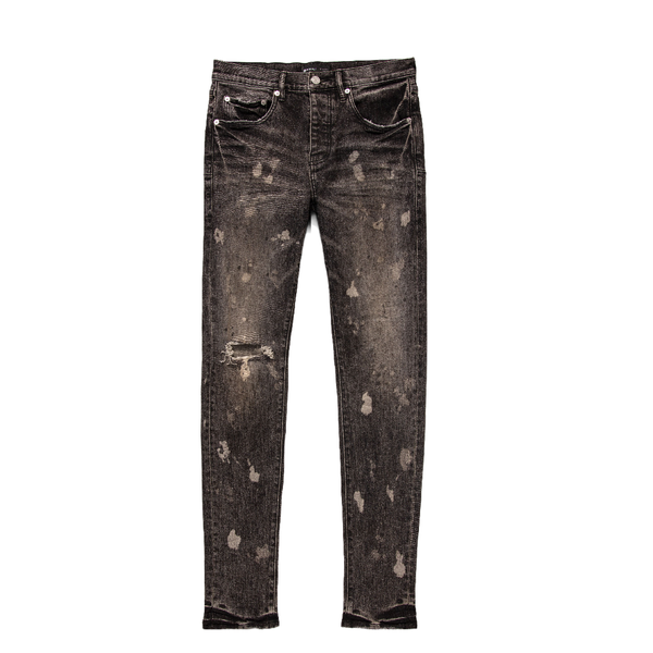 PURPLE BRAND VINTAGE BLACK ACID BLEACH JEANS