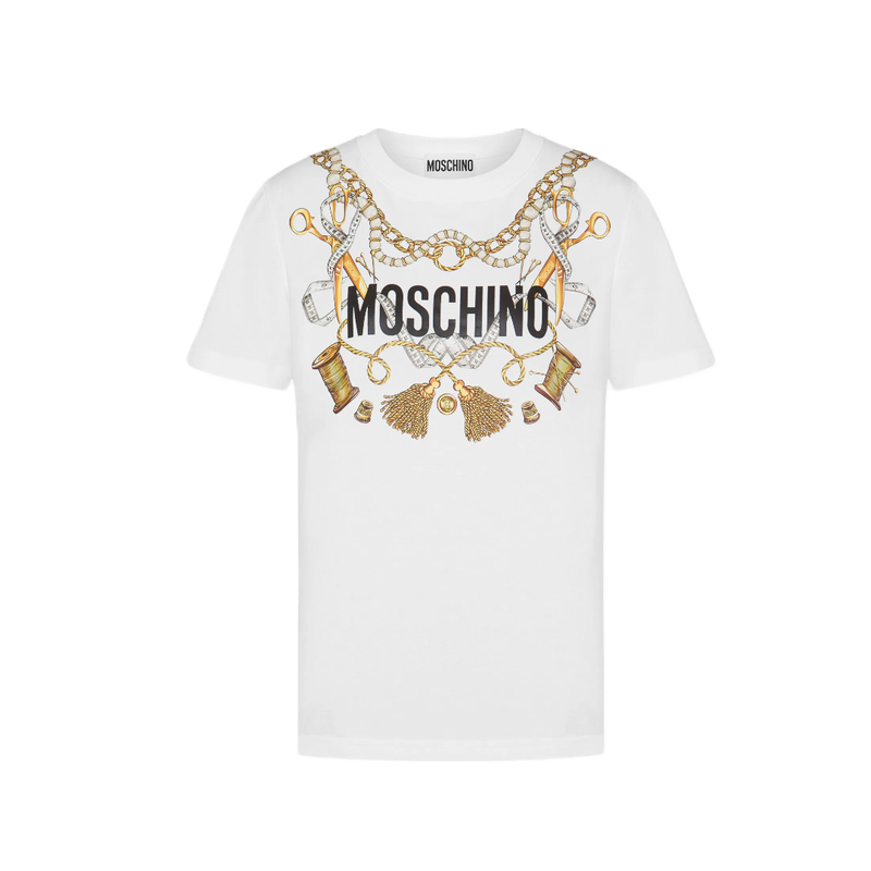 MOSCHINO SARTORIAL LOGO ORGANIC JERSEY T-SHIRT