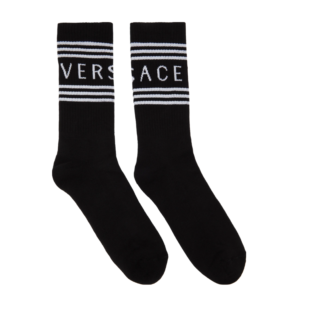 VERSACE MENS 90'S VINTAGE LOGO SOCKS