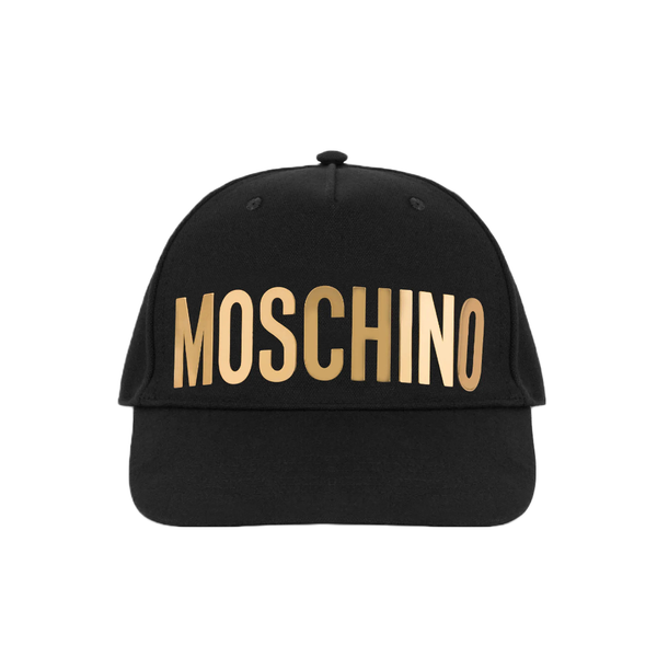 MOSCHINO METALLIC LOGO CAP WITH VISOR