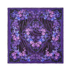 VERSACE ORCHID BAROCCO WOOL-BLEND SHAWL