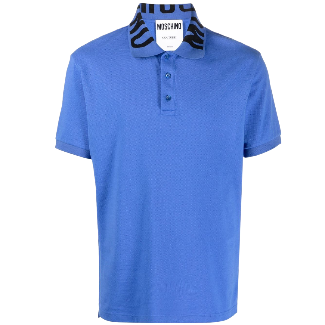 MOSCHINO PIQUE POLO SHIRT WITH LOGO