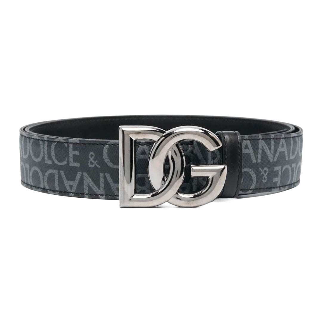 DOLCE & GABBANA CALFSKIN JACQUARD BELT