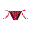 VERSACE LA GRECA REVERSIBLE BIKINI BOTTOM PARADE RED/FUCHSIA