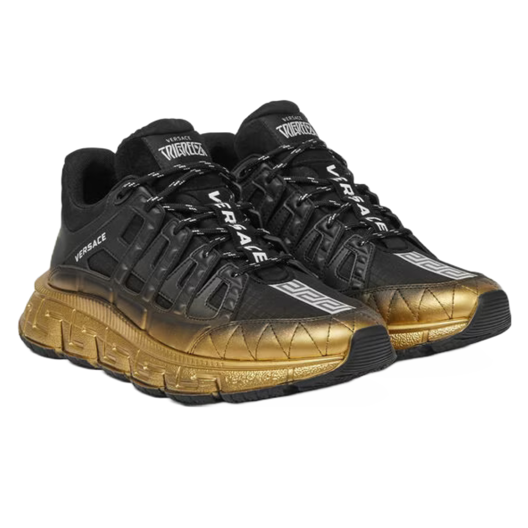 VERSACE TRIGRECA SNEAKERS BLACK/GOLD