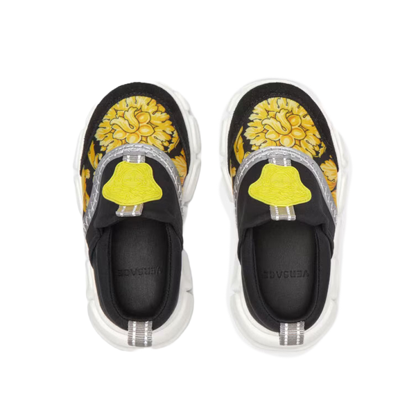 VERSACE BAROCCO MEDUSA BABY SNEAKERS BLACK/GOLD