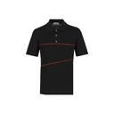 FERRAGAMO POLO WITH CONTRASTING PIPING BLACK/RED