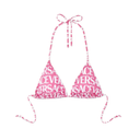VERSACE VERSACE ALLOVER BIKINI TOP PINK/WHITE