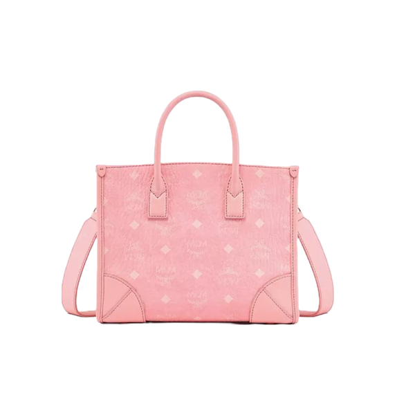 MCM SMALL MUNCHEN TOTE IN VISETOS PINK