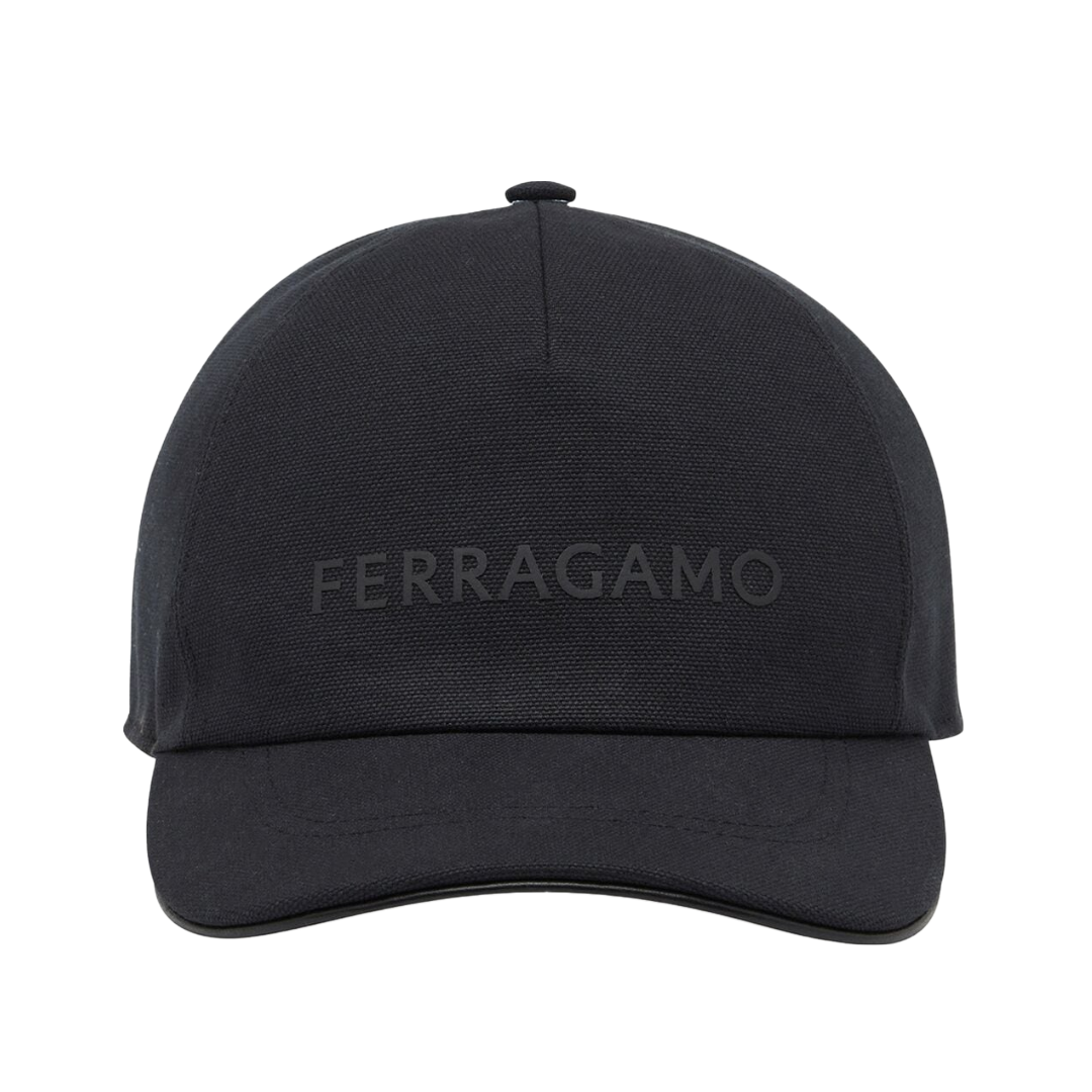 FERRAGAMO BASEBALL HAT WITH LOGO BLACK