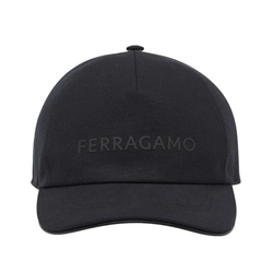 FERRAGAMO BASEBALL HAT WITH LOGO BLACK