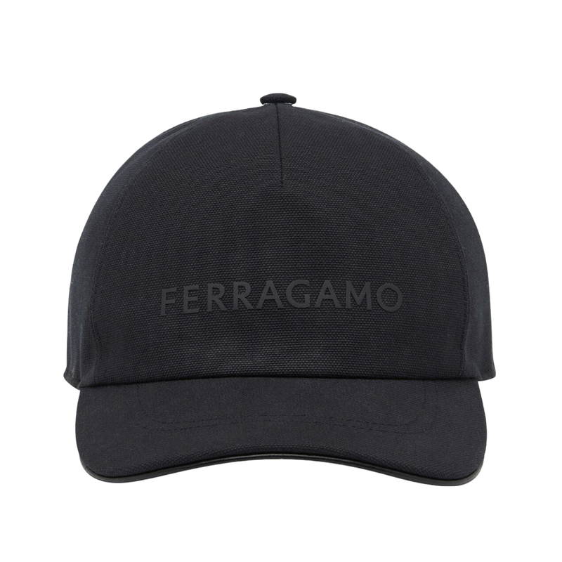 FERRAGAMO BASEBALL HAT WITH LOGO BLACK