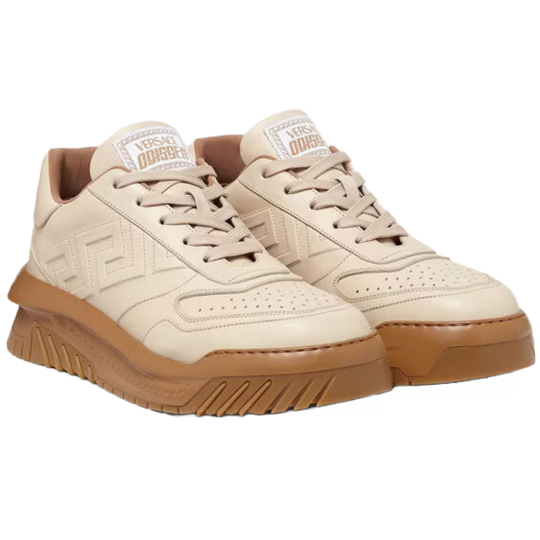 VERSACE GRECA ODISSEA SNEAKERS NUDE