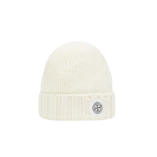 STONE ISLAND N17D6 WHITE BEANIE