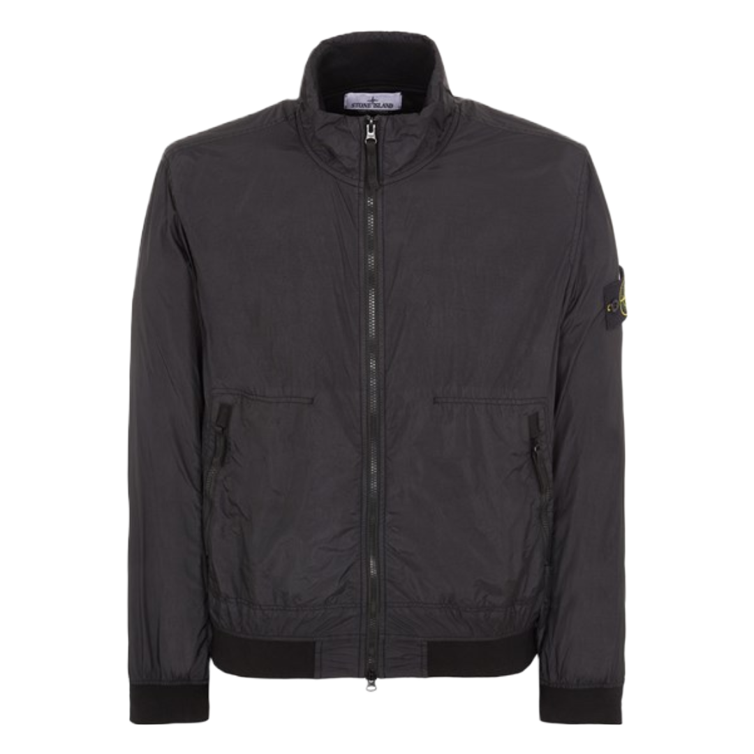 STONE ISLAND 42822 GARMENT DYED CRINKLE REPS NY BLACK JACKET