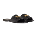 MCM WOMENS MODE TRIVIA FLAT SANDALS BLACK