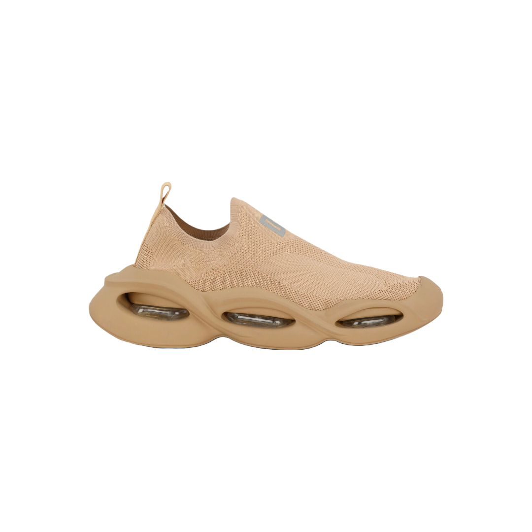 DOLCE & GABBANA SLIP ON WAVE SNEAKER IN BEIGE