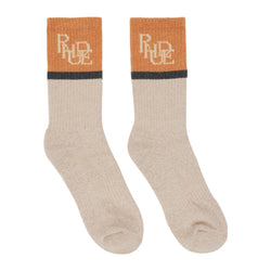 RHUDE LOGO HEATHER SPORT SOCK