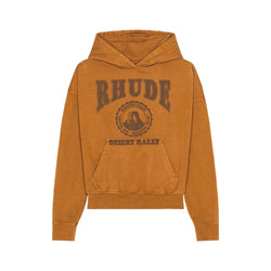 RHUDE CROPPED DESERT VALLEY HOODIE CAMEL