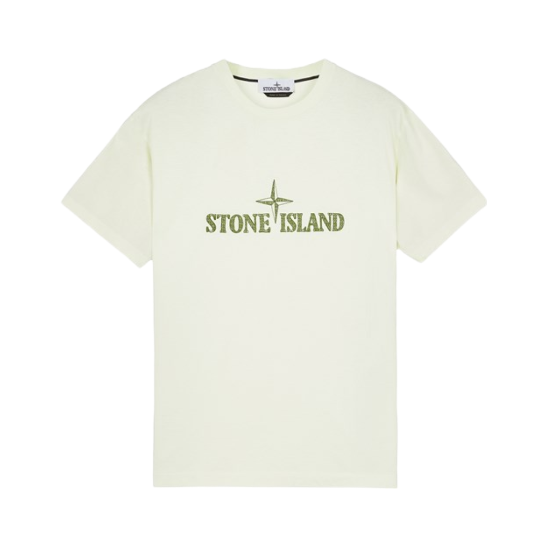 STONE ISLAND 21579 'STITCHES TWO' EMBROIDERY LIGHT GREEN TSHIRT