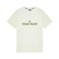 STONE ISLAND 21579 'STITCHES TWO' EMBROIDERY LIGHT GREEN TSHIRT