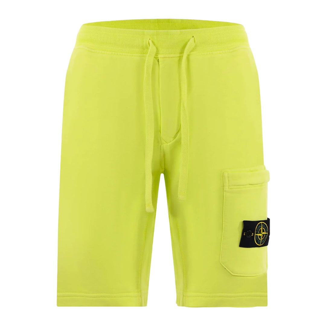 STONE ISLAND LOGO PATCH SHORT LEMON