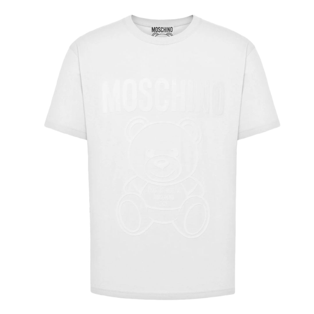 MOSCHINO TEDDY BEAR ORGANIC JERSEY T-SHIRT WHITE