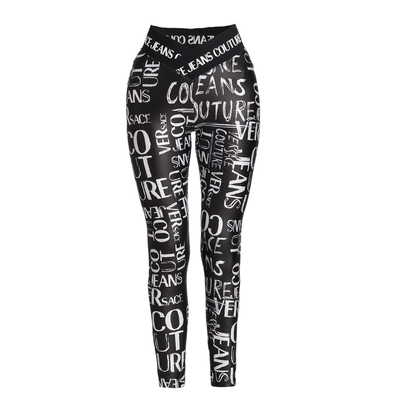 VERSACE JEANS COUTURE LOGO ALL OVER LEGGINGS
