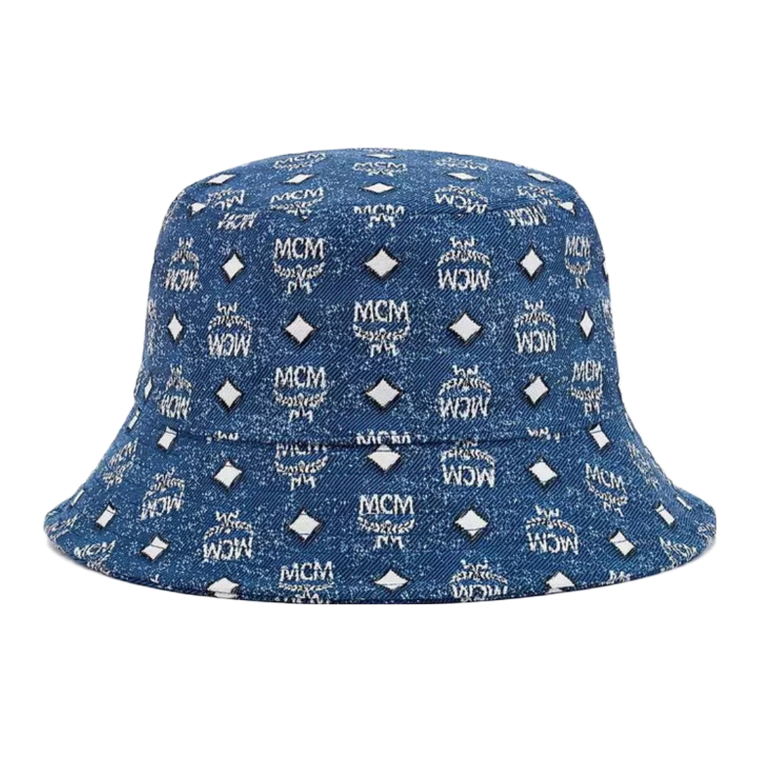 MCM BUCKET HAT IIN VINTAGE DENIM JACQUARD