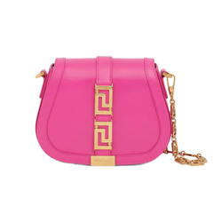 Versace Pink Mini Crystal Greca Goddess Bag