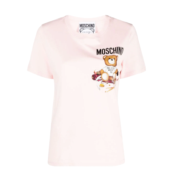 MOSCHINO SOWING TEDDY PINK TSHIRT