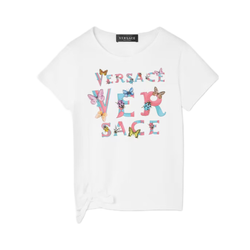 VERSACE LOGO KIDS T-SHIRT WHITE/MULTICOLOR