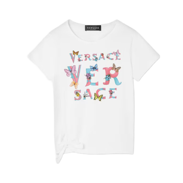 VERSACE LOGO KIDS T-SHIRT WHITE/MULTICOLOR