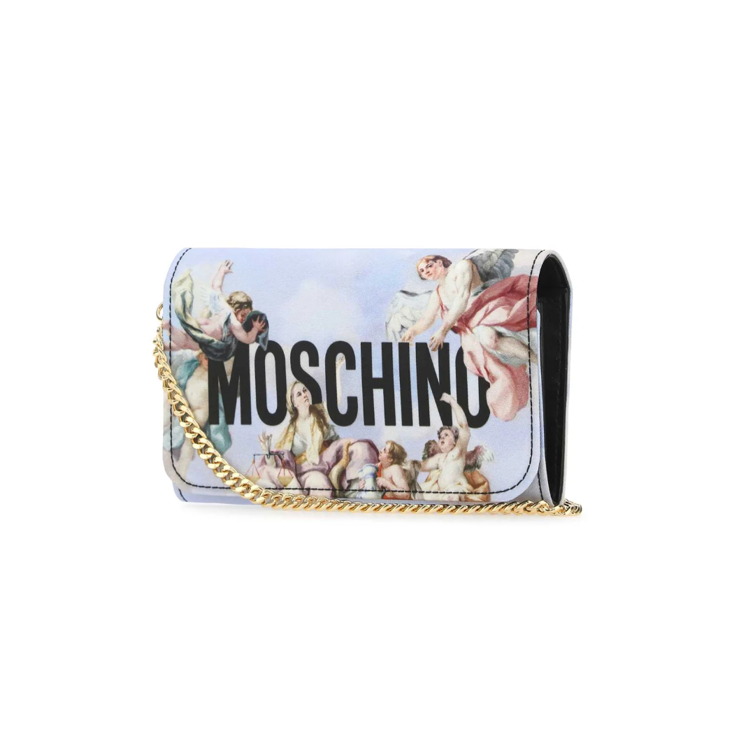 MOSCHINO LOGO PRINTED FOLDOVER WALLET