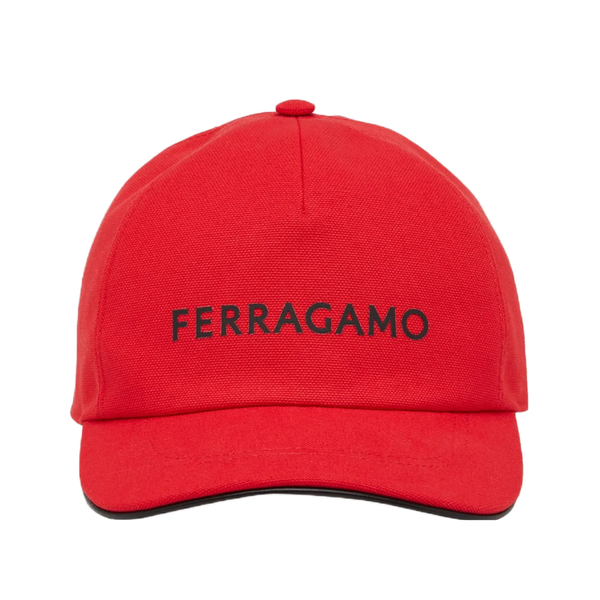 FERRAGAMO BASEBALL CAP WITH LOGO RED