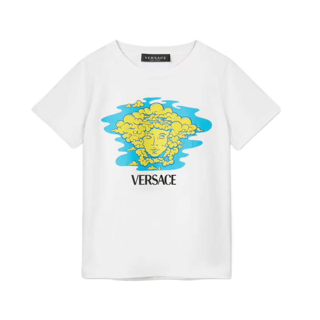 VERSACE MEDUSA VERSACE LOGO BIG KIDS T-SHIRT