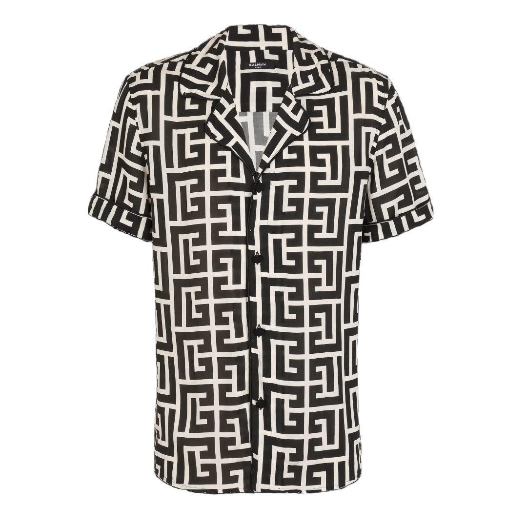 BALMAIN MONOGRAM-PRINTED T-SHIRT