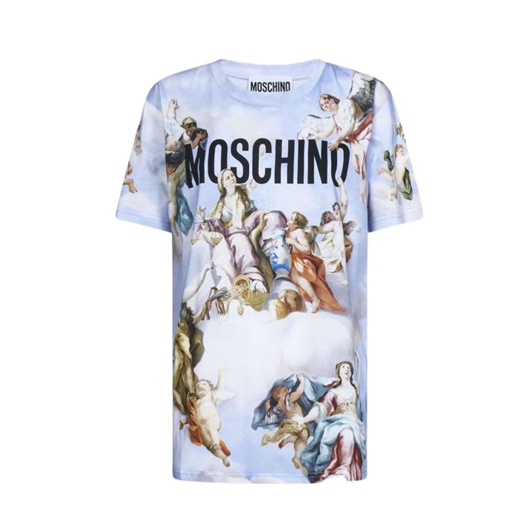 MOSCHINO MENS FRESCO PRINT JERSEY T-SHIRT