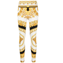 VERSACE WOMENS BARACCO PRINT HIGH RISE LEGGINGS