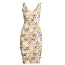 VERSACE JEANS COUTURE LOGO PRINT TANK MINI DRESS