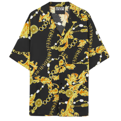 VERSACE JEANS COUTURE CHAIN COUTURE SHIRT BLACK/GOLD