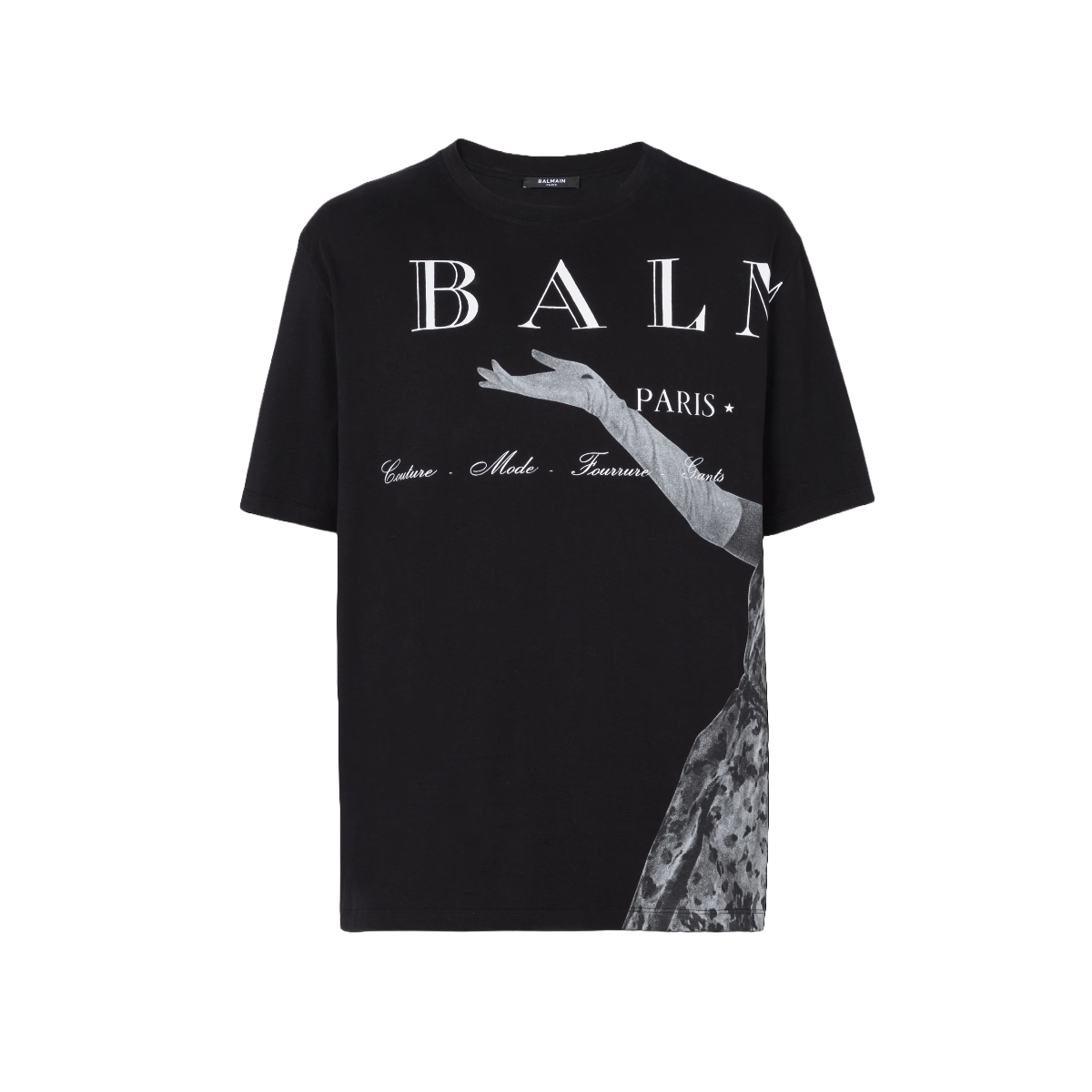 BALMAIN TSHIRT WITH JOLIE MADAME PRINT