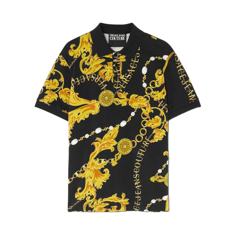 VERSACE JEANS COUTURE CHAIN COUTURE POLO SHIRT